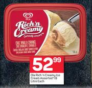 Ola Rich n Creamy Ice Cream Assorted-1.8L Each