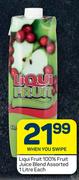 Liqui Fruit 100% Fruit Juice Blend Assorted-1L Each