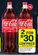 Coca Cola Original Taste Less Sugar-For 2 x 1.5L