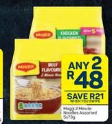 Maggi 2 Minute Noodles Assorted-Any 2 x 5 x 73g