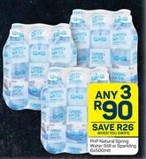 PnP Natural Spring Water Still Or Sparkling-Any 3 x 6 x 500ml