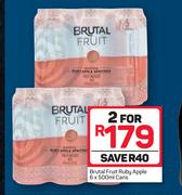 Brutal Fruit Ruby Apple Cans-For 2 x 6 x 500ml
