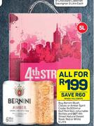 Bernini Blush, Classic Or Amber Spirit Cooler 6 x 300ml Or 6 x 275ml Non Returnable Bottles