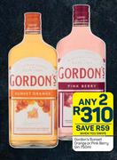 Gordon's Sunset Orange Or Pink Berry Gin-Any 2 x 750ml