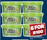D'Lite 37% Fat Spread Tub-For 6 x 500g