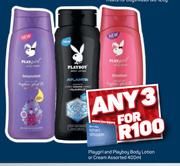 Playgirl & Playboy Body Lotion Or Cream Assorted-Any 3 x 400ml
