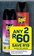 Raid Insecticide Spray Assorted-Any 2 x 300ml