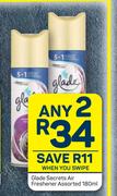 Glade Secrets Air Freshener Assorted-Any 2 x 180ml