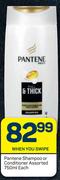 Pantene Shampoo Or Conditioner Assorted-750ml Each