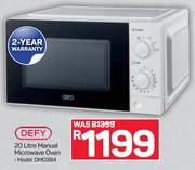 Defy 20L Manual Microwave Oven DMO384
