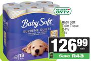 Baby Soft Toilet Tissue (2 Ply)-18's Pack