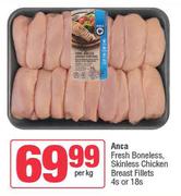 Anca Fresh Boneless Skinless Chicken Breast Fillets 4s Or 18s-Per Kg