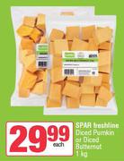 Spar Freshline Diced Pumpkin Or Diced Butternut-1Kg