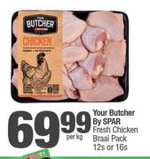 Your Butcher By Spar Fresh Chicken Braai Pack-12s Or 16s Per Kg