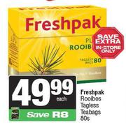 Freshpak Rooibos Tagless Teabags-80s