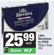 Little Munchkins By Spar Nappy Bags-50's Pack