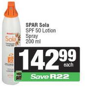 Spar Sola SPF50 Lotion Spray-200ml