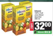 Infracare 100% Fruit Juice Blend Assorted-For 3 x 200ml