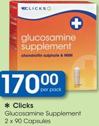 Clicks Glucosamine Supplement 2x90 Capsules-Per Pack
