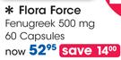 Flora Force Fenugreek 500mg-60 Capsules Per Pack