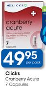 Clicks Cranberry Acute 7 Capsules-Per Pack