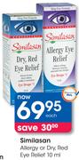 Similasan Allergy Or Dry, Red Eye Relief-10ml Each