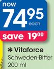 Vitaforce Schweden-Bitter-200ml