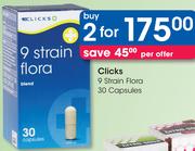 Clicks 9 Strain Flora-2x30 Capsules