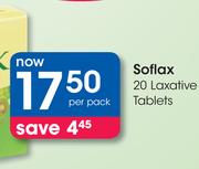 Soflax 20 Laxative Tablets-Per Pack