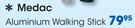 Medac Aluminium Walking Stick-Each