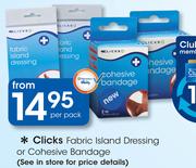 Clicks Fabric Island Dressing Or Cohesive Bandage-Per Pack