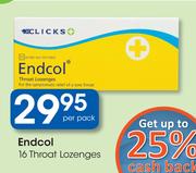 Endcol 16 Throat Lozenges-Per Pack