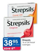 Strepsils 16 Or 24 Throat Lozenges-Per Pack