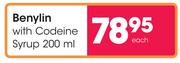 Benylin With Codeine Syrup-200ml Each