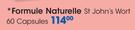 Formule Naturelle St John's Wort-60 Capsules