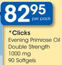 Clicks Evening Primrose Oil Double Strength 1000mg-90 Softgels