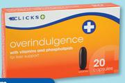 Clicks Overindulgence 20 Capsules