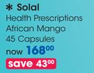 Solal Health Prescriptions African Mango 45 Capsules