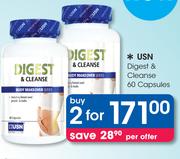 USN Digest & Cleanse 60 Capsules-2 Pack