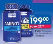USN Aminos Or Fast Grow Aminos 180 Tablets-Per Pack