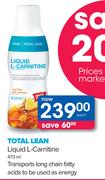 Total Lean Liquid L-Carnitine-473ml