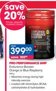 Pro Performance AMP Endurance Booster Orange Or Blue Raspberry-849g