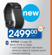 Fitbit Charge HR Black Small Or Large-Each