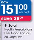 Solal Health Prescriptions Feel Good Factors Capsules-30's 