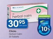 Clicks Herbal Calm 20 Tablets-Per Pack