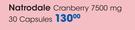 Natrodale Cranberry 7500 mg 30 Capsules-Per Pack
