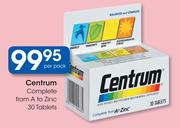 Centrum Complete from A to Zinc 30 Tablets-Per Pack