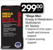Mega Men Energy & Metabolism Multivitamin 60 Tablets