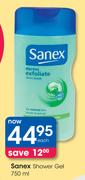 Sanex Shower Gel-750ml Each