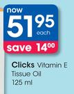 Clicks Vitamin E Tissue Oil-125ml